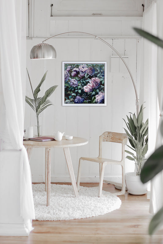 OBRA ORIGINAL FLORAL – F120, óleo sobre tabla, 40x40cm
