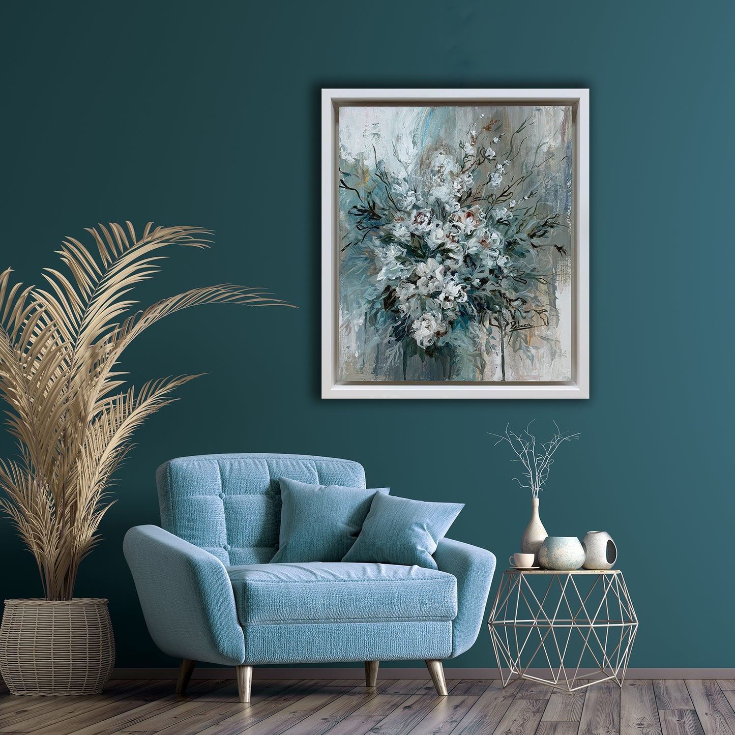 OBRA ORIGINAL FLORAL – F168, Óleo sobre tabla, 48x36cm