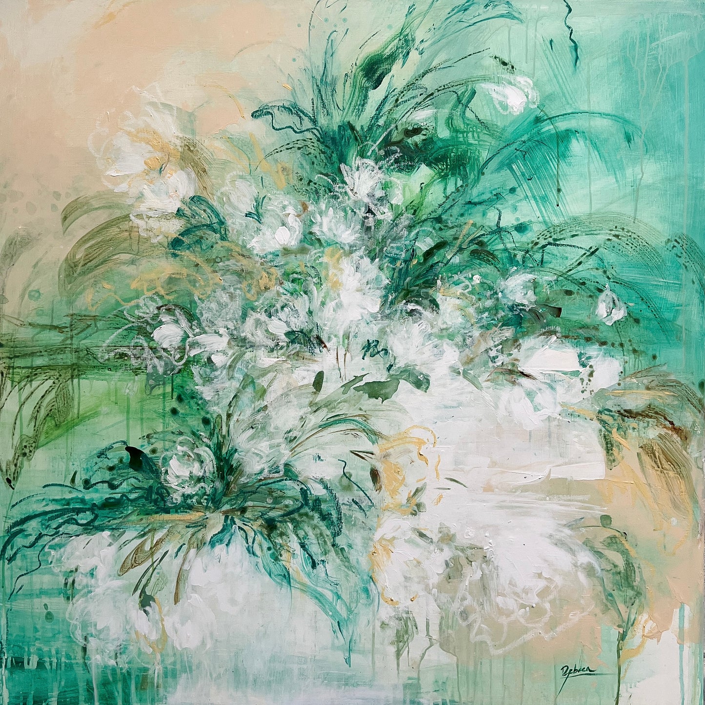 F273 técnica mixta sobre tabla 100x100 cm