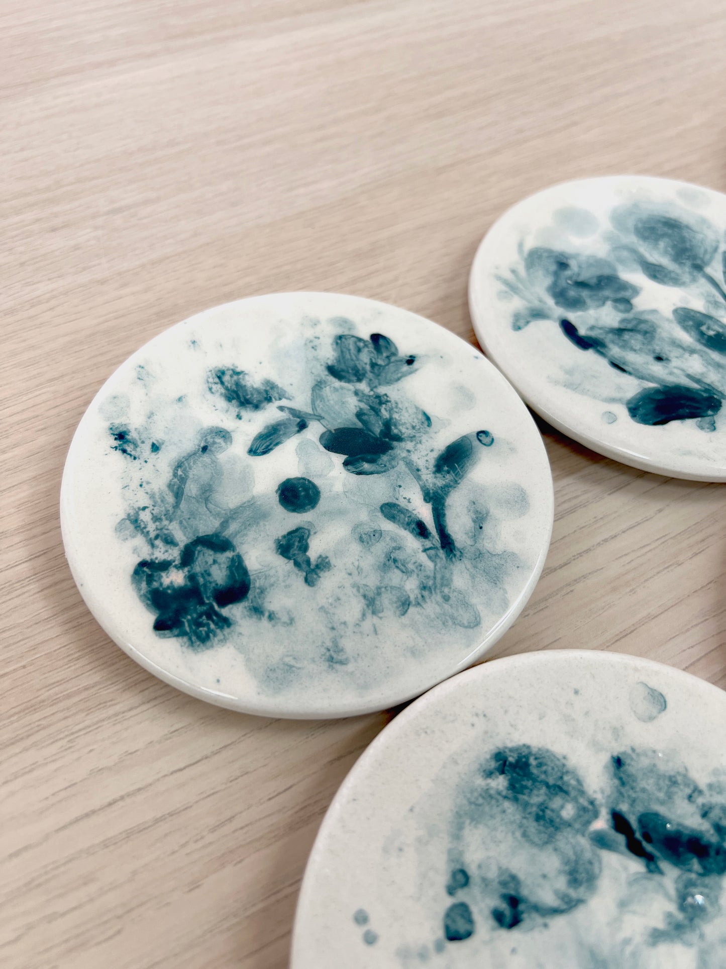 AURORA - Cerámica pintada a mano - Pack de 6 posavasos