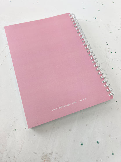 Libreta A5 - Mapamundi Flor Rosa