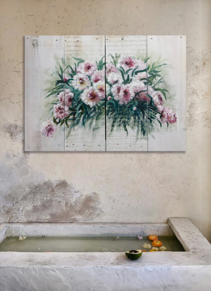 OBRA ORIGINAL FLORAL – F100, Óleo sobre palé, 72x100cm