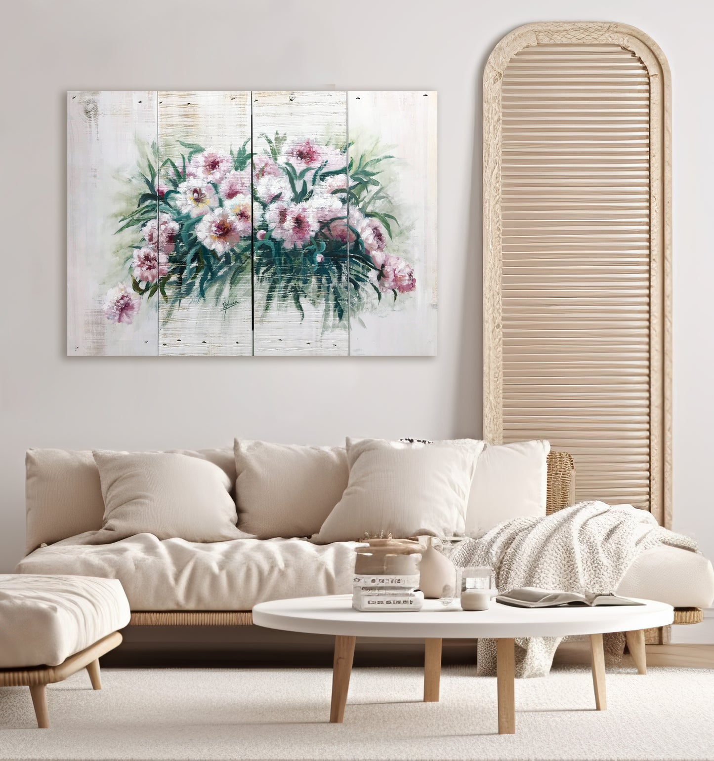 OBRA ORIGINAL FLORAL – F100, Óleo sobre palé, 72x100cm