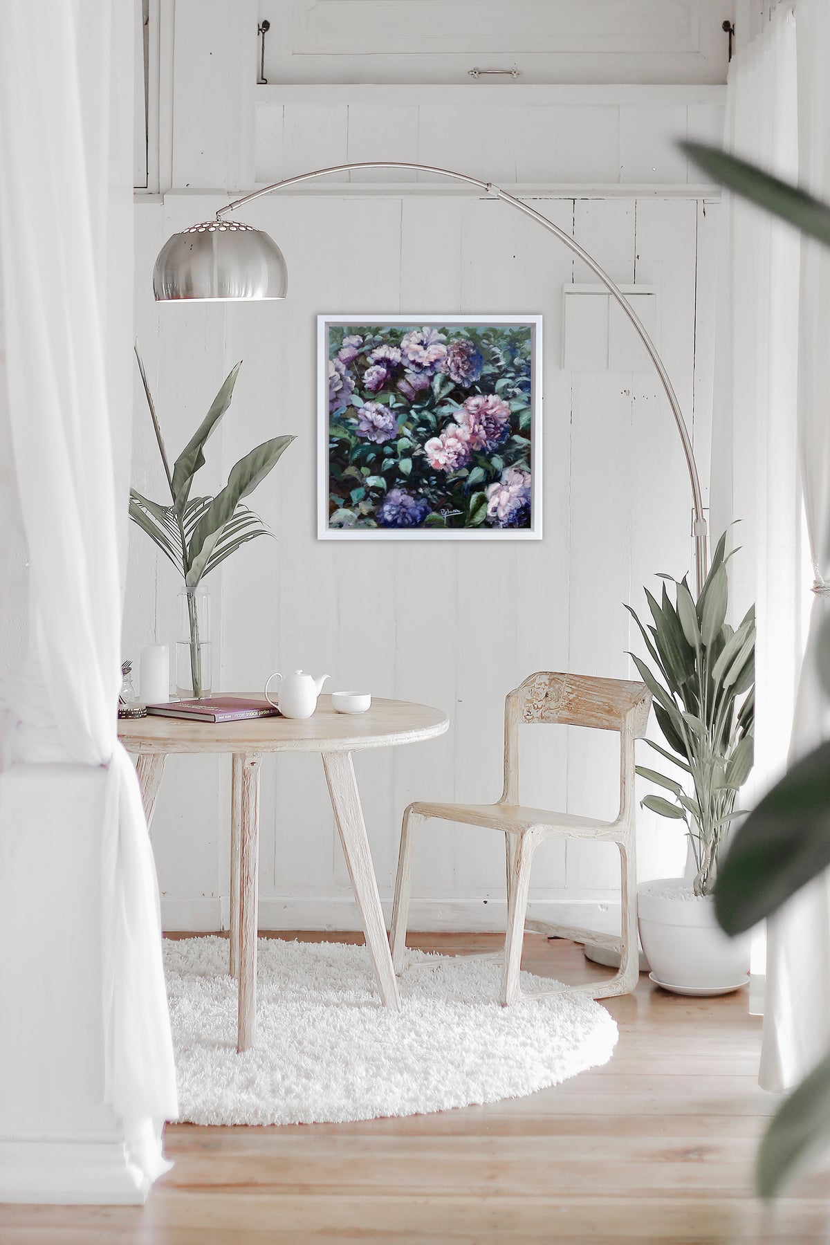 OBRA ORIGINAL FLORAL – F120, óleo sobre tabla, 40x40cm
