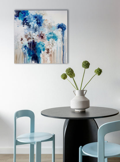 OBRA ORIGINAL FLORAL – F137, Óleo sobre tabla, 50x50cm