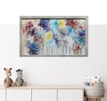 OBRA ORIGINAL FLORAL – F155, óleo sobre tabla, 64x104cm