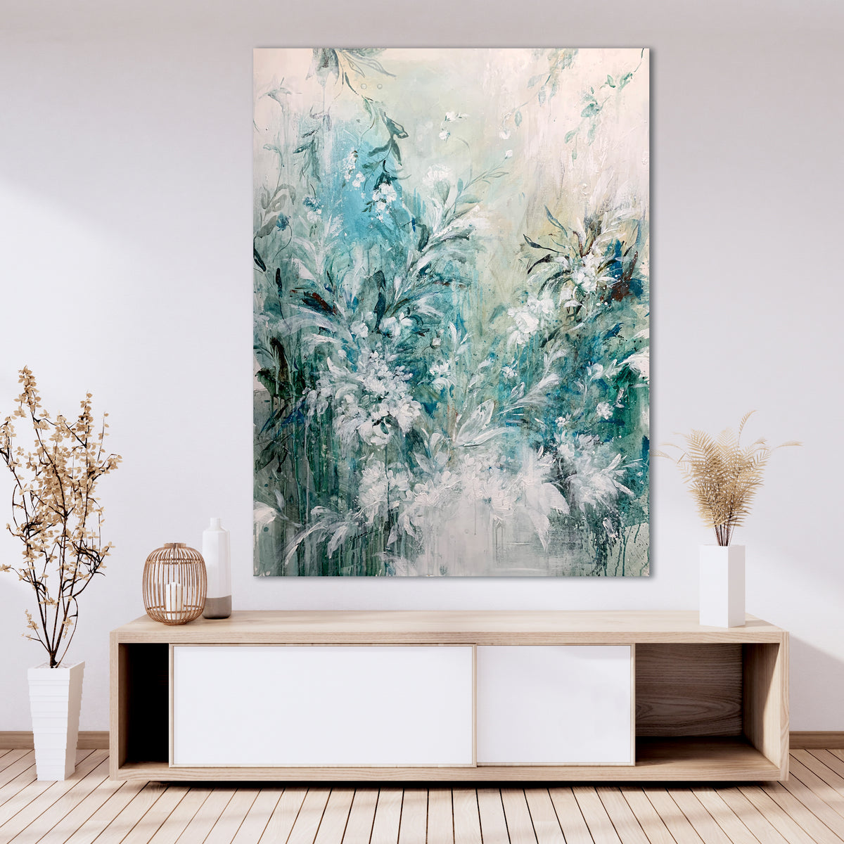 OBRA ORIGINAL FLORAL – F237, acrílico sobre tabla, 130x97cm