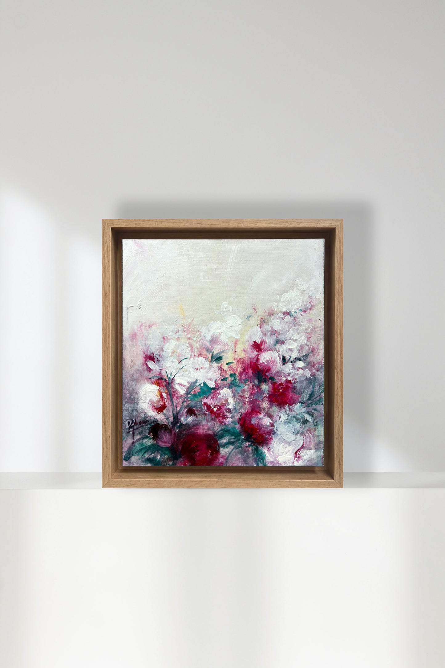 OBRA ORIGINAL FLORAL - F238, Técnica mixta sobre tabla, 19x22cm
