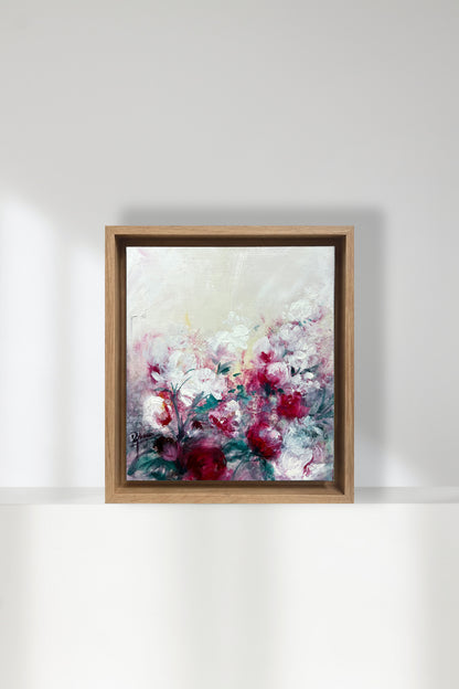 OBRA ORIGINAL FLORAL - F238, Técnica mixta sobre tabla, 19x22cm
