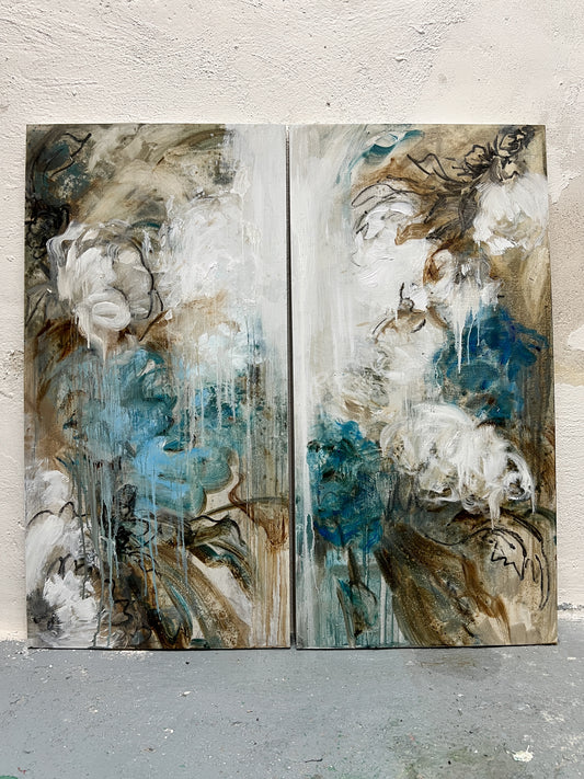 F272 acrílico y óleo sobre tabla 80x40cm (x2)