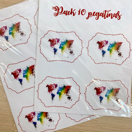 Pack Pegatinas Mapamundi