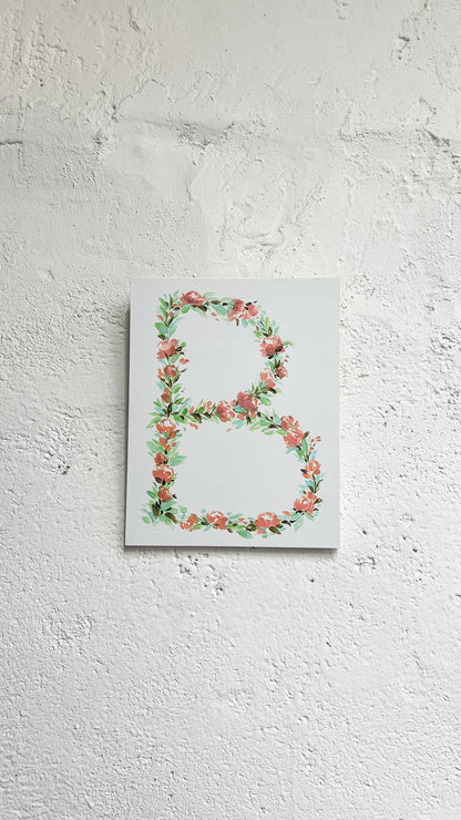 INICIAL personalizada pintada a mano - tabla 27x21 cm