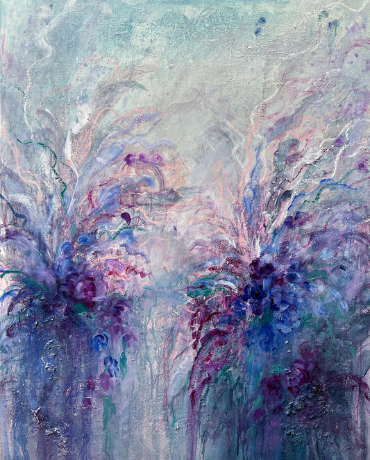 FLOR DE MAR 02, acrílico y óleo sobre tabla 100x80cm