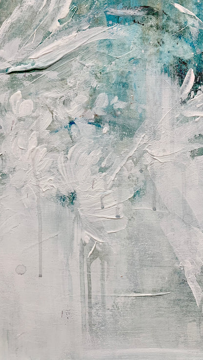 OBRA ORIGINAL FLORAL – F237, acrílico sobre tabla, 130x97cm