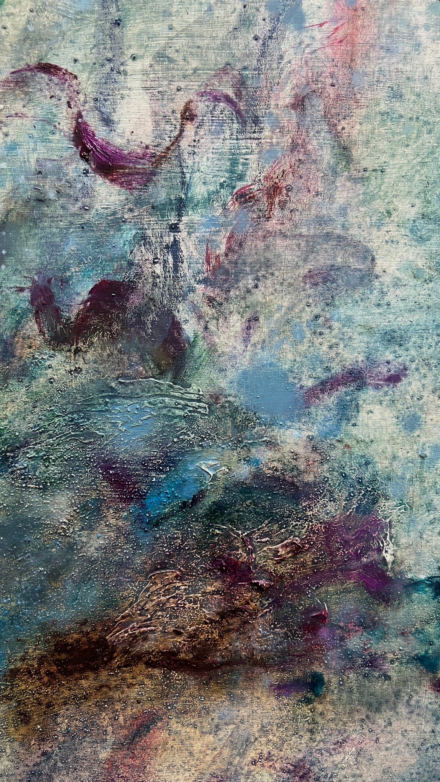 FLOR DE MAR 03, óleo sobre tabla 100x81cm