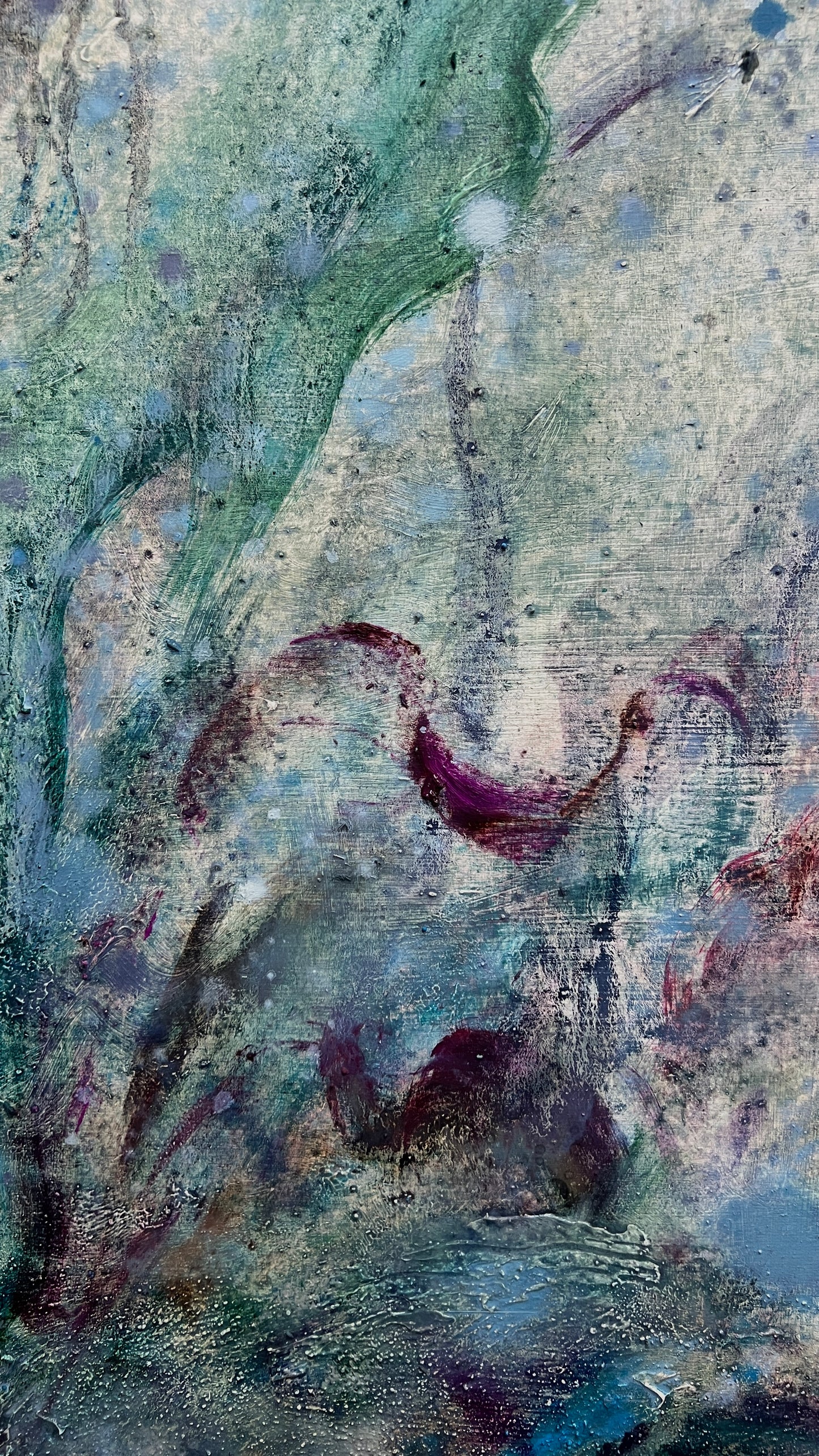 FLOR DE MAR 03, óleo sobre tabla 100x81cm