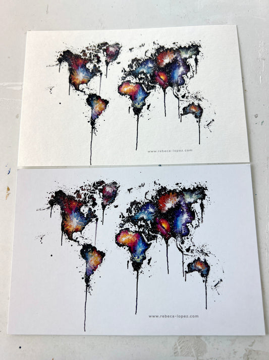 Postal 10x15cm - Mapamundi Universo