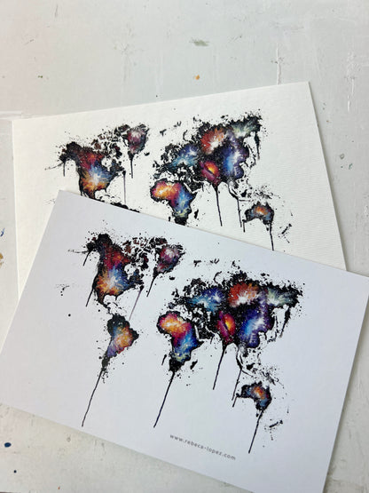 Postal 10x15cm - Mapamundi Universo