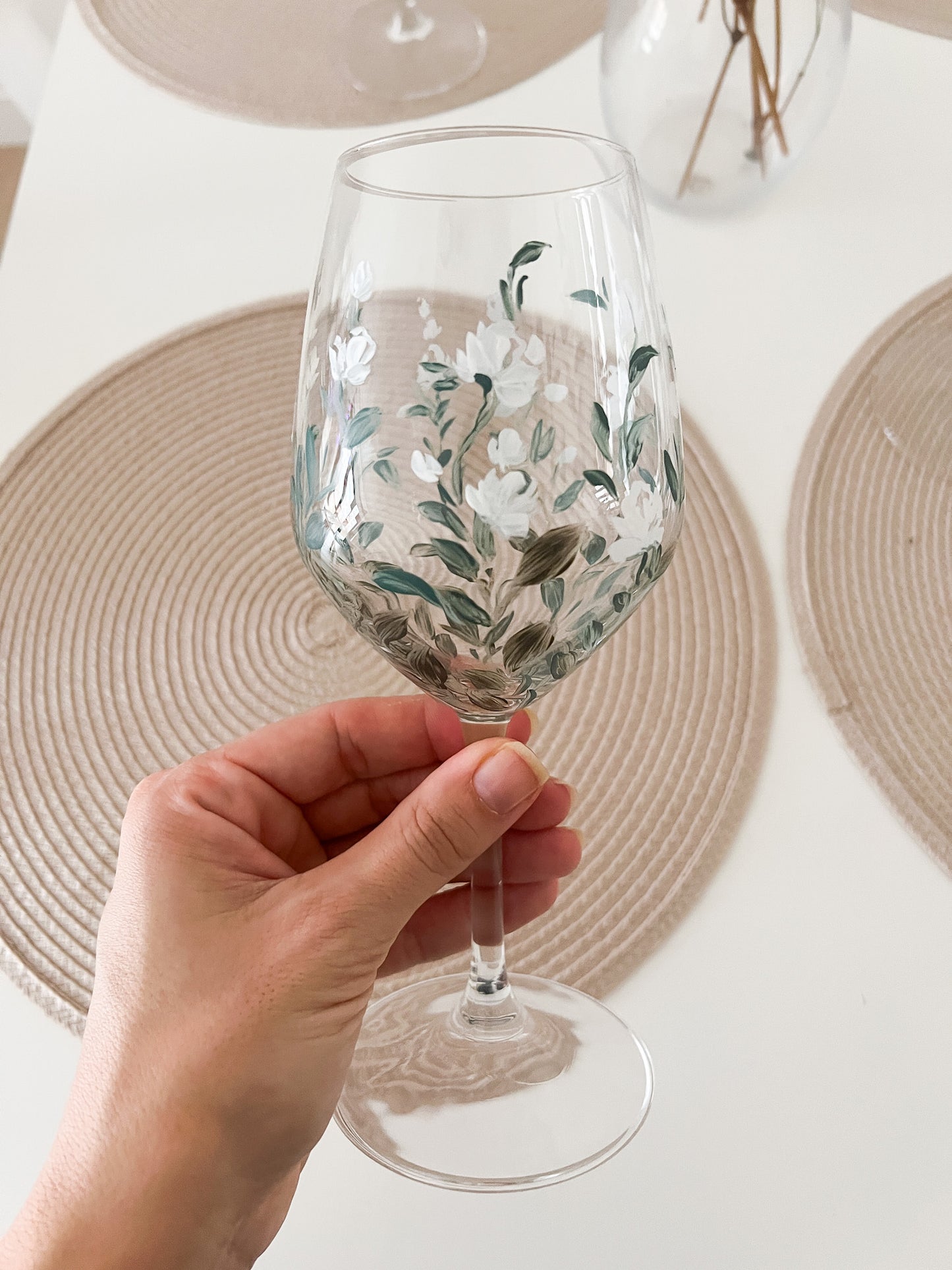 VINO Y ROSAS - Set de 4 copas de vino