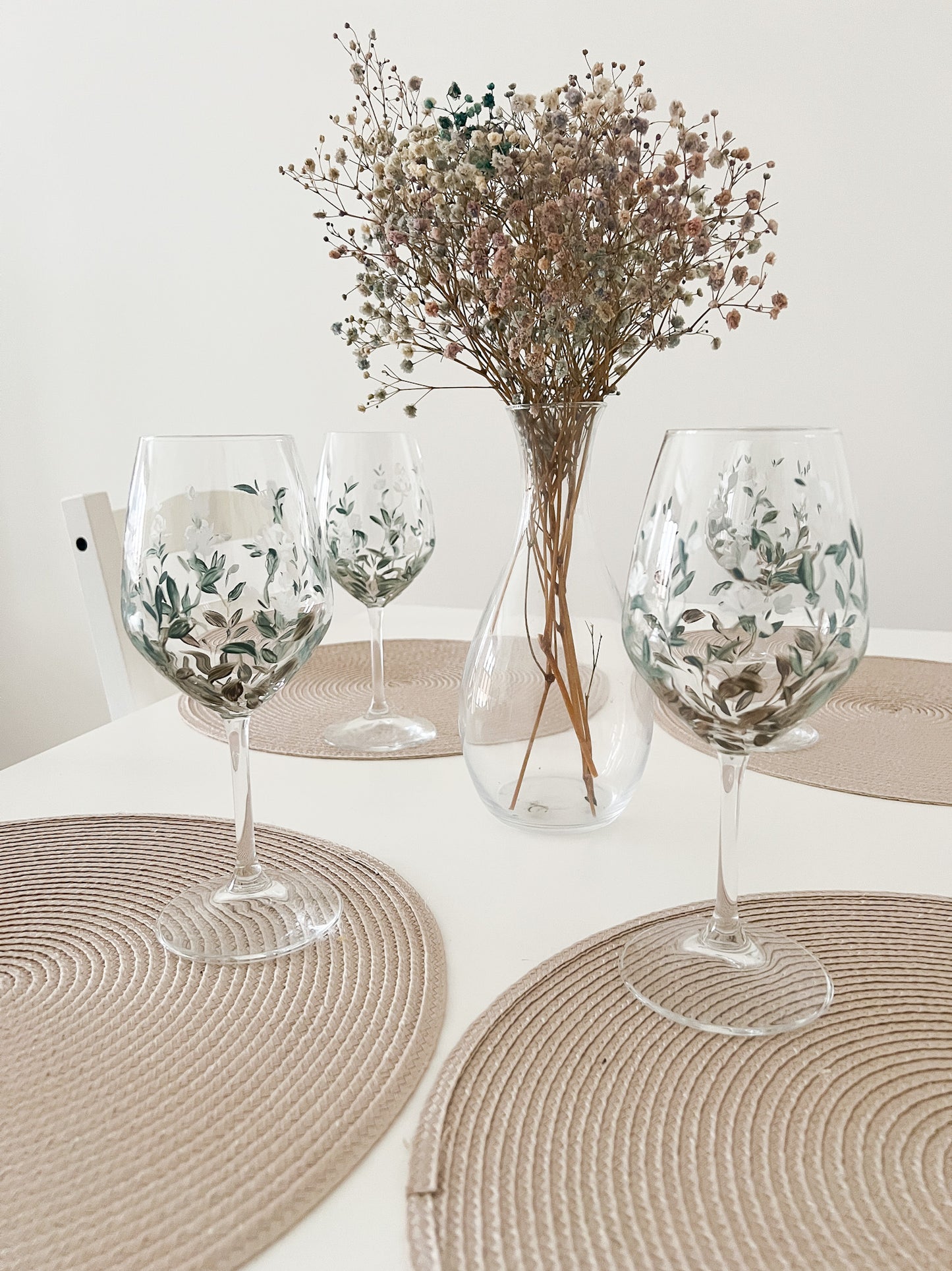 VINO Y ROSAS - Set de 4 copas de vino