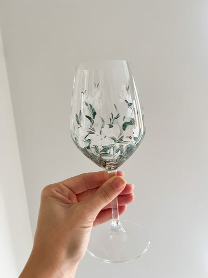 VINO Y ROSAS - Set de 4 copas de vino
