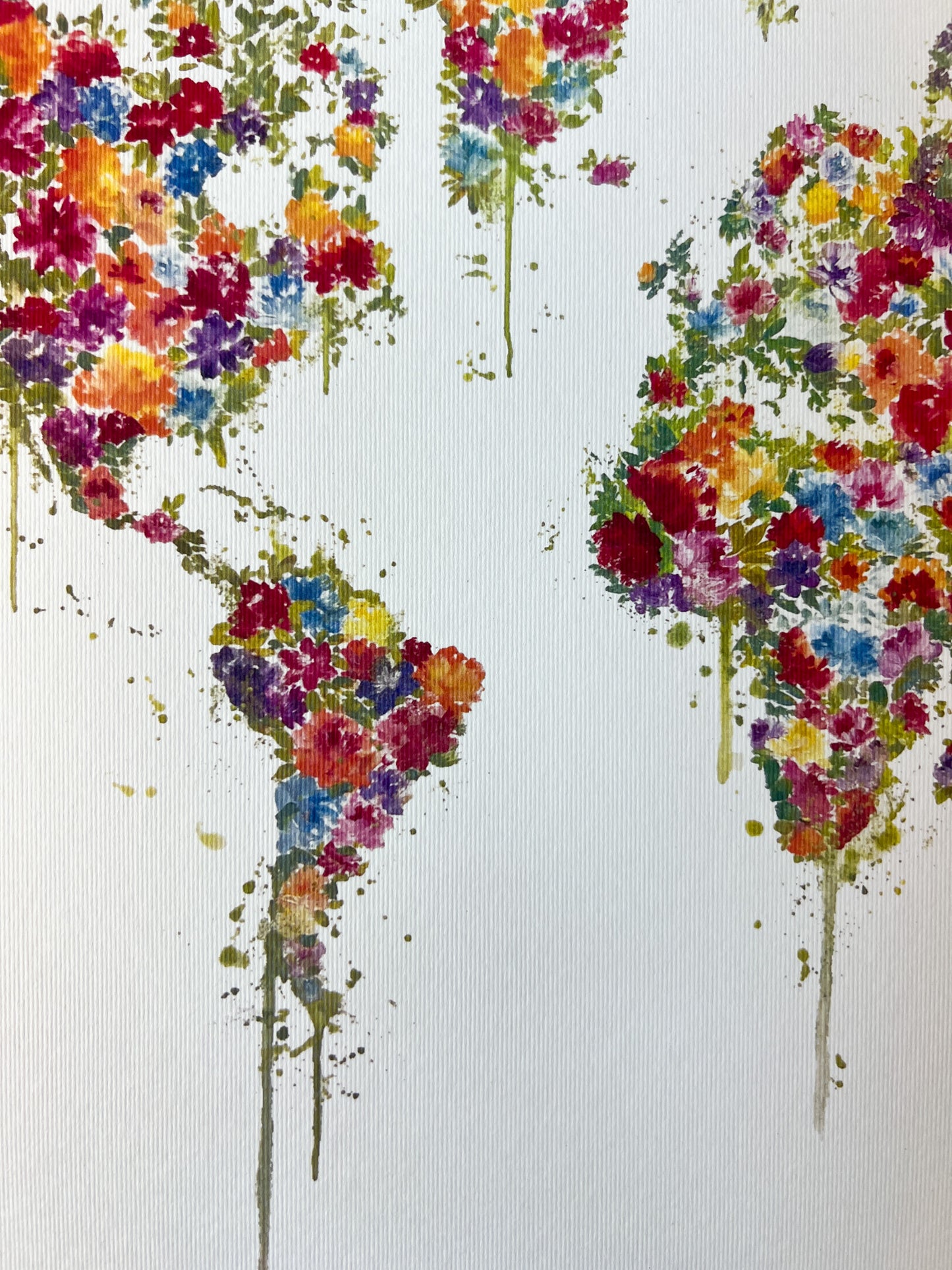 Lámina Mapamundi Flor Amarilla