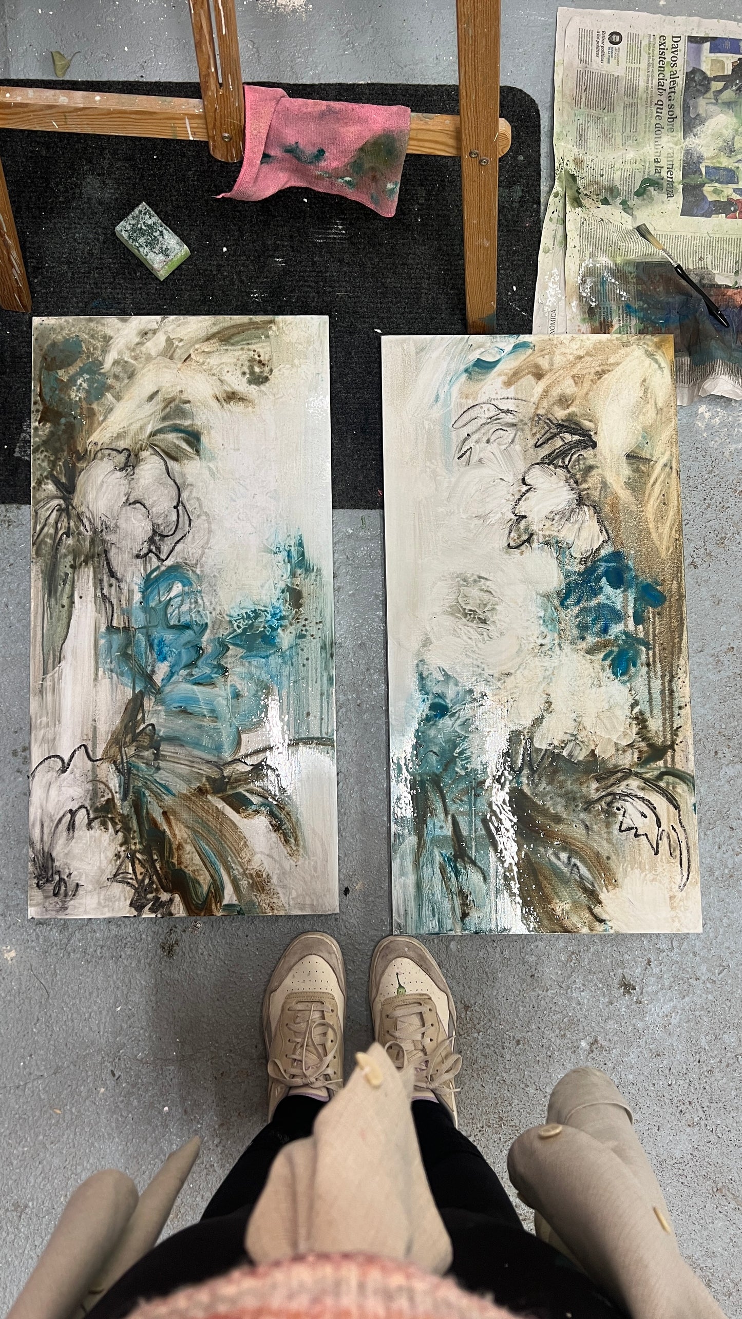 F272 acrílico y óleo sobre tabla 80x40cm (x2)