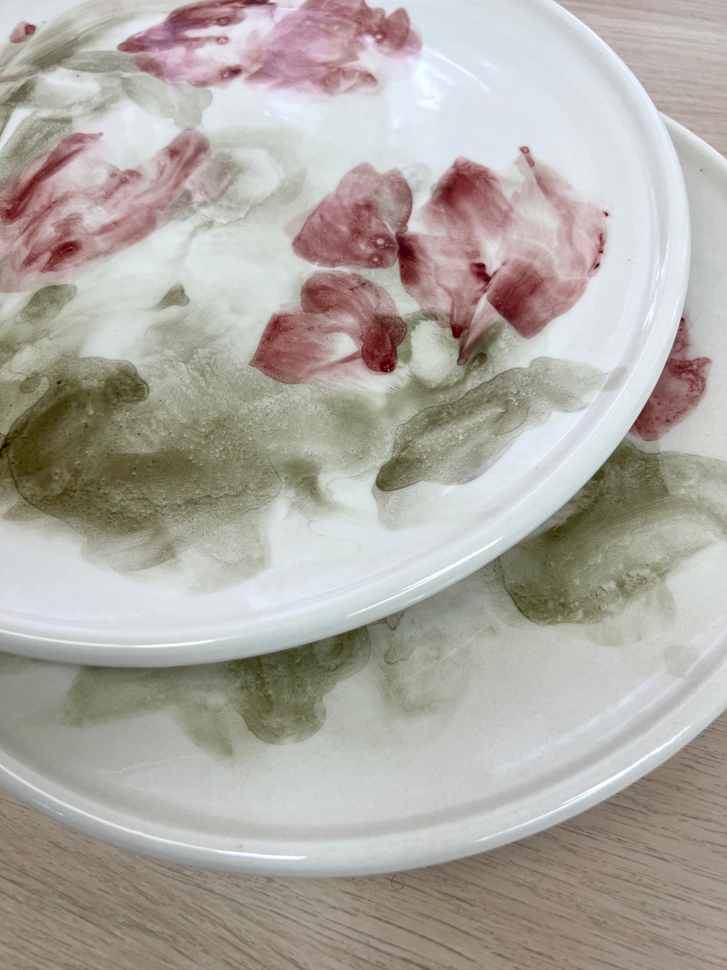FLORENCIA - Vajilla pintada a mano - Pack de 2 platos llanos