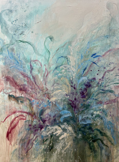 FLOR DE MAR 01, acrílico y óleo sobre tabla 150x120cm