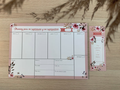 Planning de mesa + Marcapáginas - Especial MAMÁS