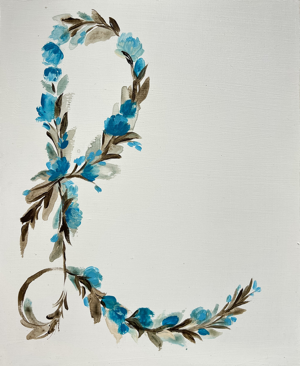 INICIAL L - tabla 27x22 cm
