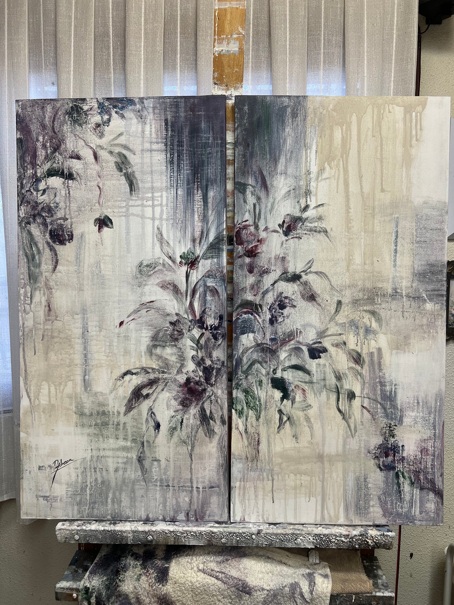 F267 óleo sobre tabla 80x40cm (x2)