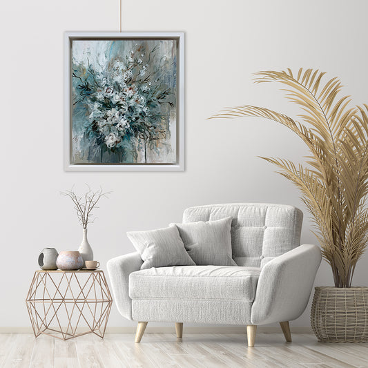 OBRA ORIGINAL FLORAL – F168, Óleo sobre tabla, 48x36cm