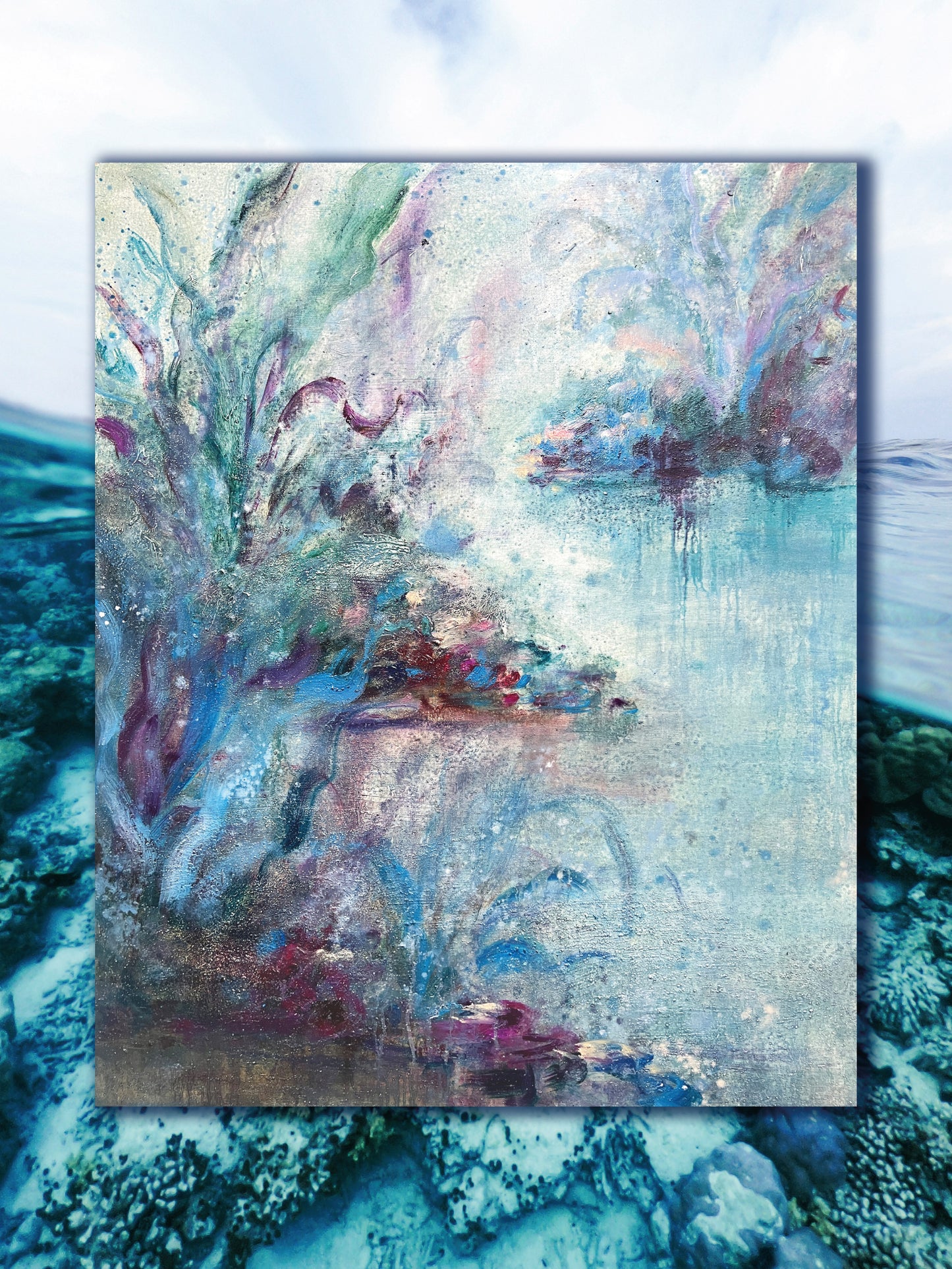 FLOR DE MAR 03, óleo sobre tabla 100x81cm