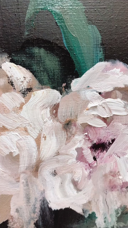 OBRA ORIGINAL FLORAL - F183, Óleo sobre tabla, 26,5x19cm