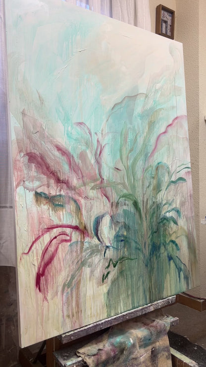 FLOR DE MAR 01, acrílico y óleo sobre tabla 150x120cm