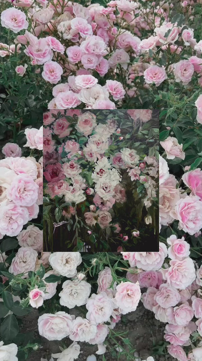 OBRA ORIGINAL FLORAL - F174, Óleo sobre tabla, 42x34cm